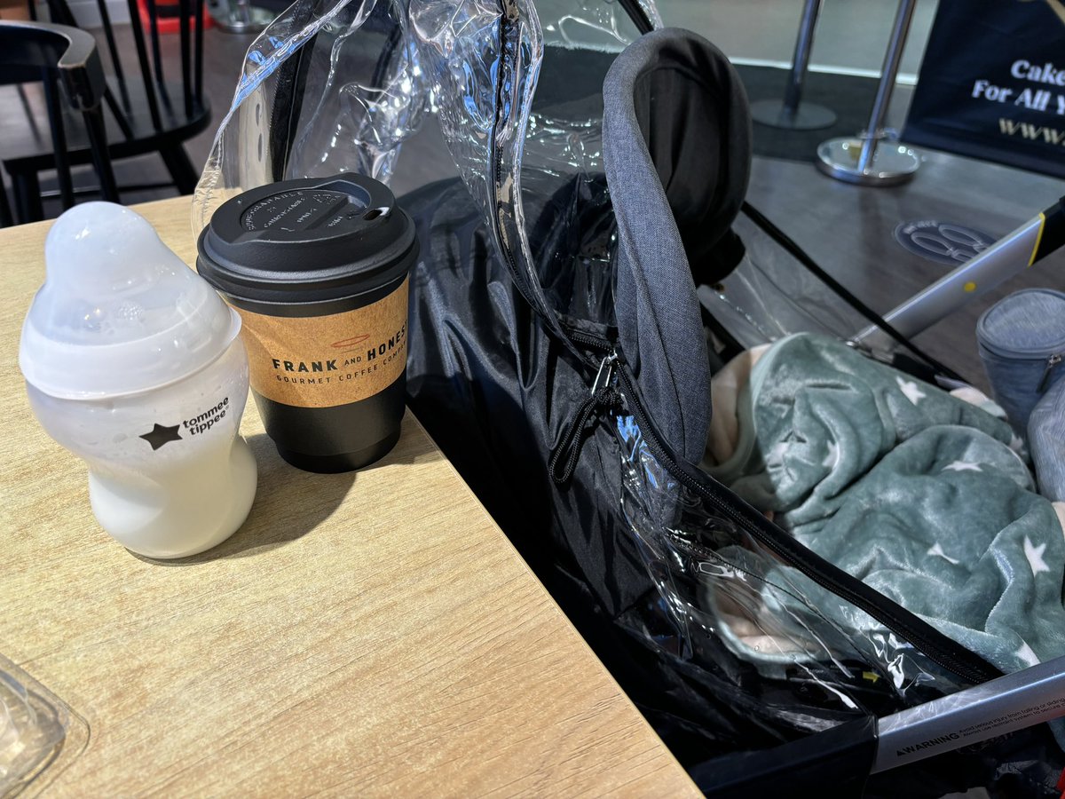 Hot chocolate with the littlest 💜 Worth the drive for the car sleep 😅