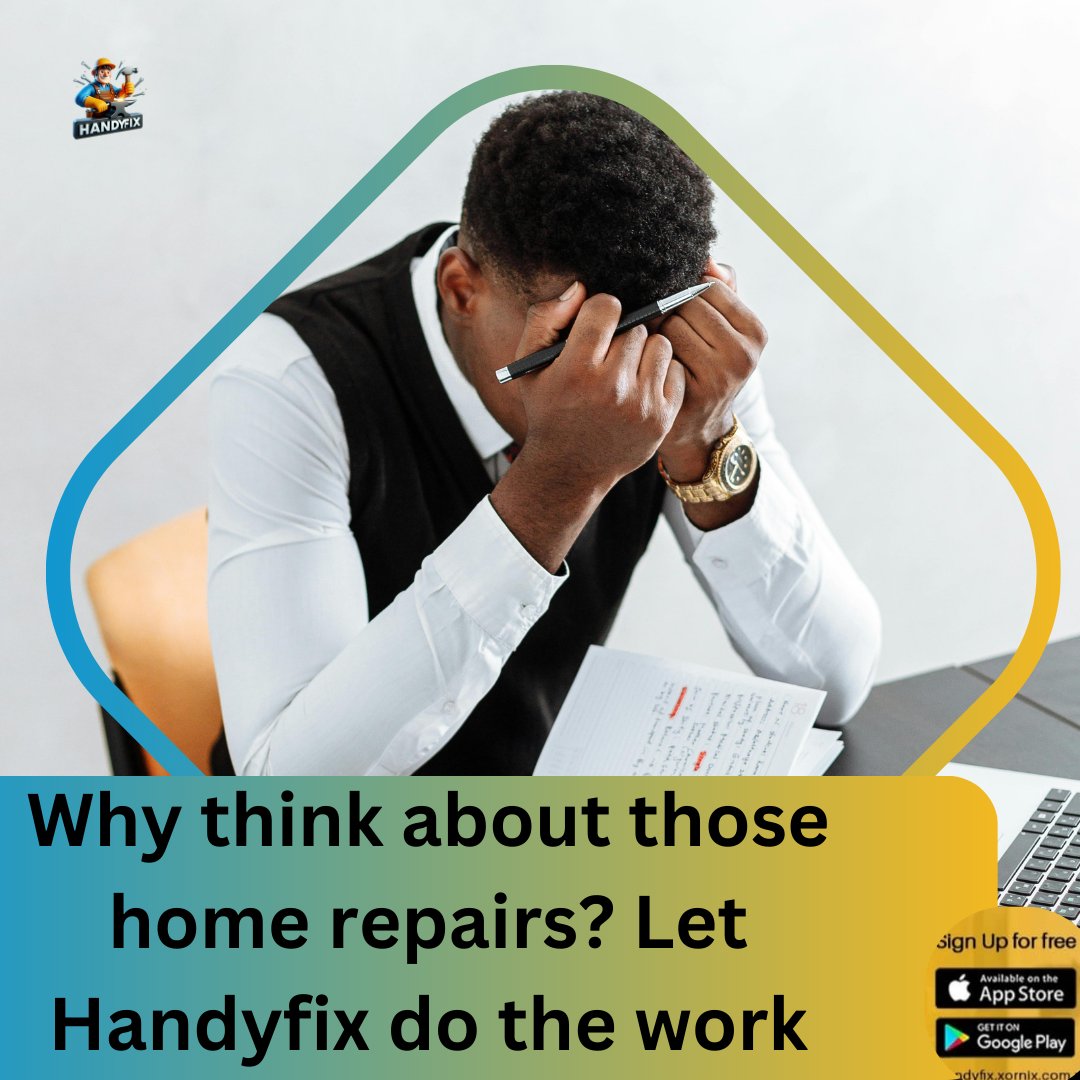 With the Handyfix App, you can do a lot more. Download Handyfix today and get connected to professional artisans around you for those repairs