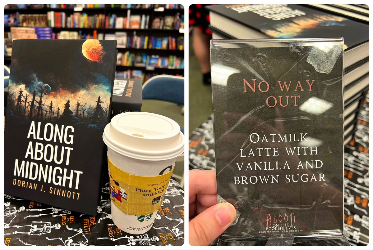 DorianSinnott's tweet image. My novel ALONG ABOUT MIDNIGHT has a drink inspired by it at Blood on the Bookshelves today!

Come on by, say “hi”, try the No Way Out, and pick up a copy 💀🩸📚☕️