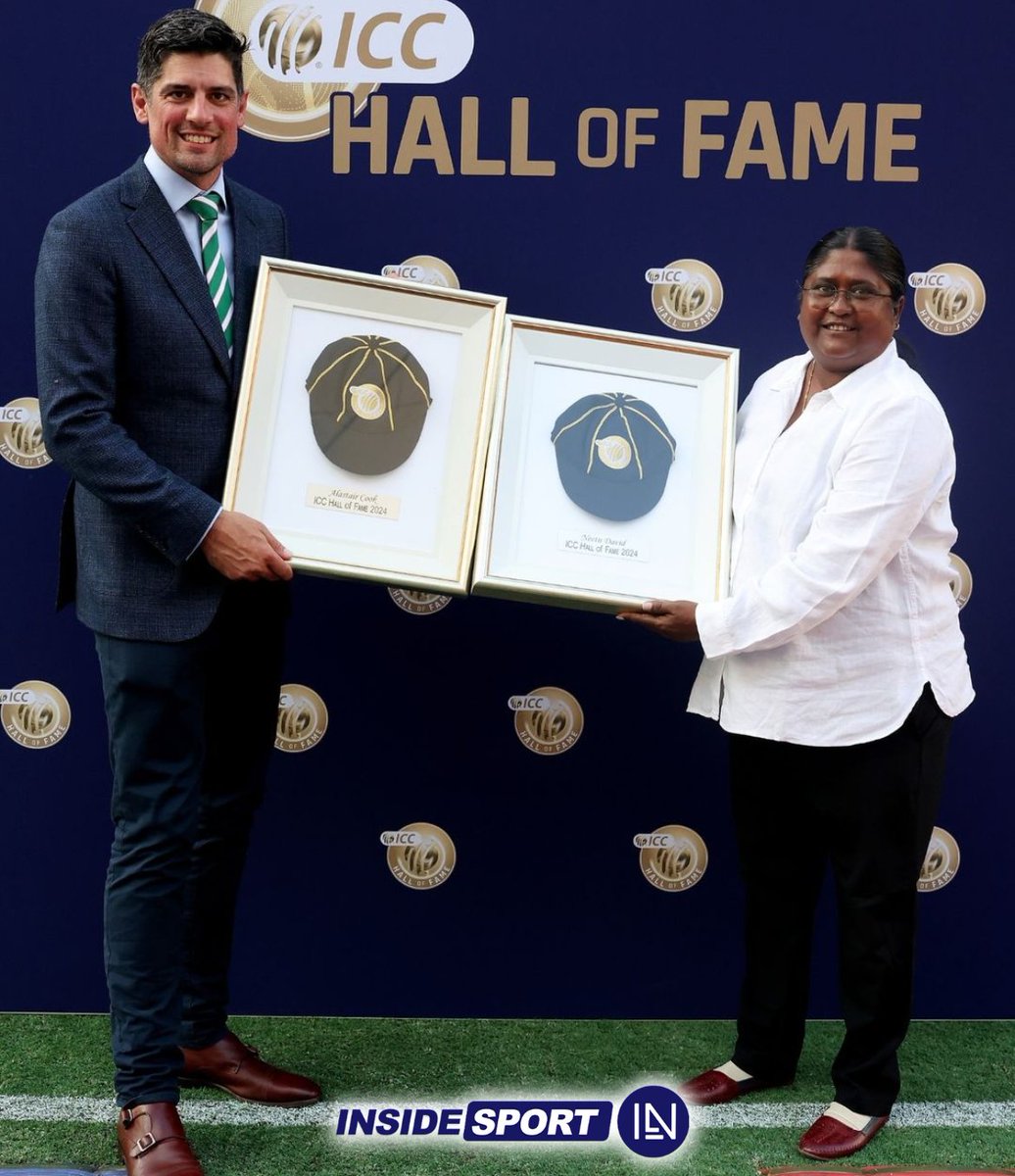 InsideSportIND's tweet image. Two new ICC Hall of Fame inductees Neetu David and Alastair Cook 🤩

#ICC #NeetuDavid #AlastairCook #CricketTwitter
