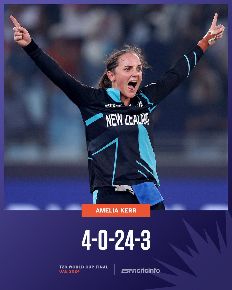 SUPERSTAR AMELIA KERR 🔥 

🔗 es.pn/T20WC24-WFinal | #T20WorldCup