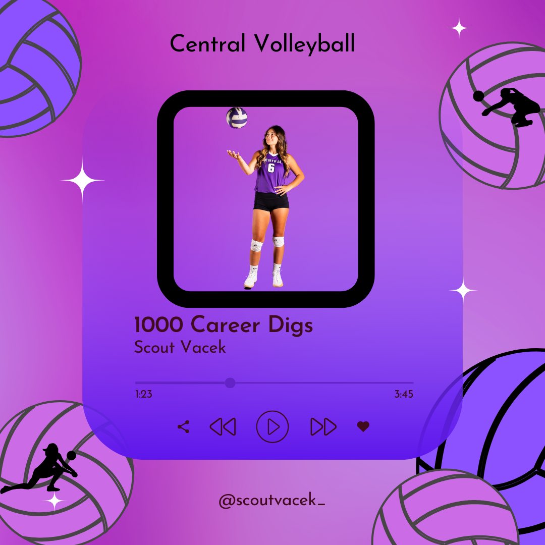 Milestone achieved for senior Scout Vacek!! This weekend Scout entered into the 1000 club for career digs. She has definitely worked hard to reach this milestone in her high school volleyball career. It’s only up from here. Congratulations Scout!!
