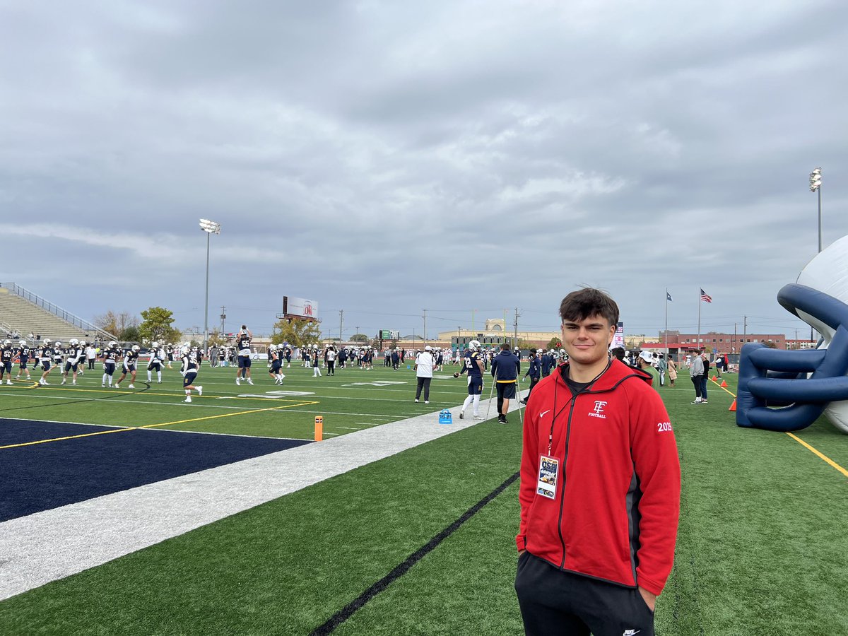 IsaiahLeitner's tweet photo. Had a great time watching @CSPBearsFB yesterday! Thank you @bond_coach for the invite! I look forward to coming back on campus in the future! @TE_RedRaider_SC @killacam3 https://t.co/cmkalz7rez