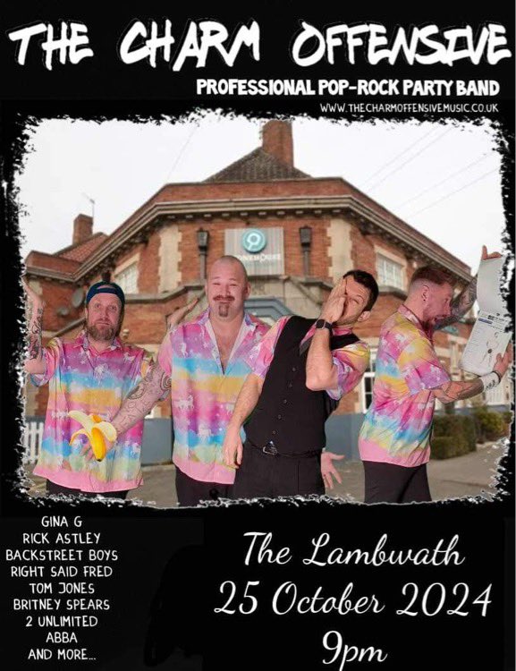 After a great debut over at Chaplins Bar, Scarborough, we’re already looking forward to our next show at @the_lambwathhull on Friday!

9pm to start getting pop songs shouted at you!

See you there! 👀

#professionalpartyband #popclassics #rocktwist #popgoespunk #livemusic #hull