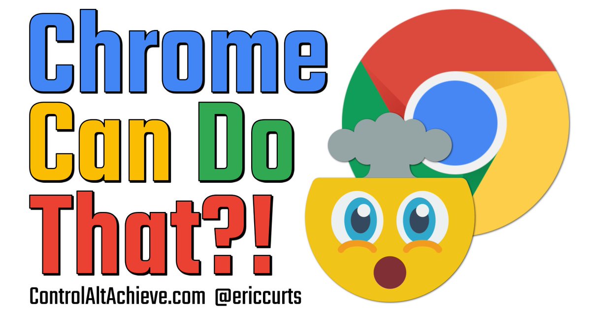 🤯 Google Chrome Can Do That?! controlaltachieve.com/2023/02/google…

📌 Pin Tabs
😀 Icon Bookmarks
📁 Bookmark Folders
🗓️ History
📚 Reading List
🔳 QR Codes
🔎 Google Lens
💬 Captions
🕶️ Incognito
⌨️ Keyboard Shortcuts
🧩 Extensions
➕ Multiple Accounts

#GoogleEDU