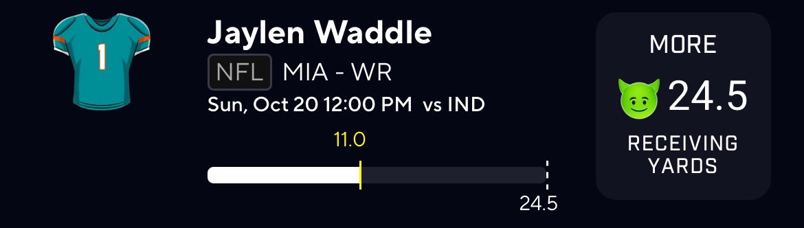 Flashleaks_'s tweet image. Waddle has had at least 4 targets in the L20 games. 

Today he had one reception 😂

L30 games he’s missed this line once 🙃

WELCOME TO GAMBLING 

#GamblingTwitter #GamblingX
