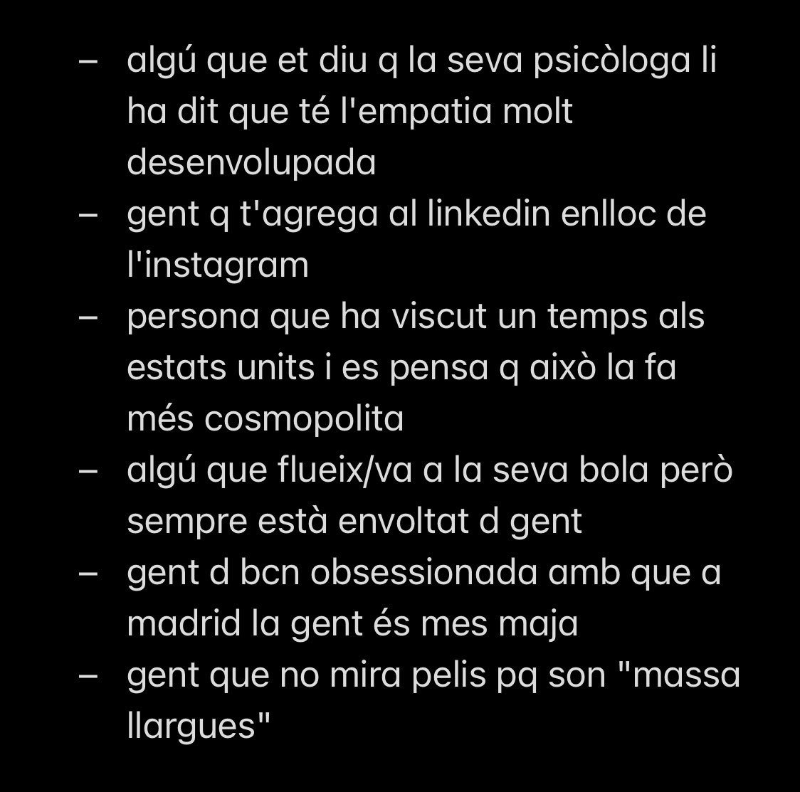 indicatiu's tweet photo. Top persones q mes pal fan a la vida https://t.co/ZzionnSzXy