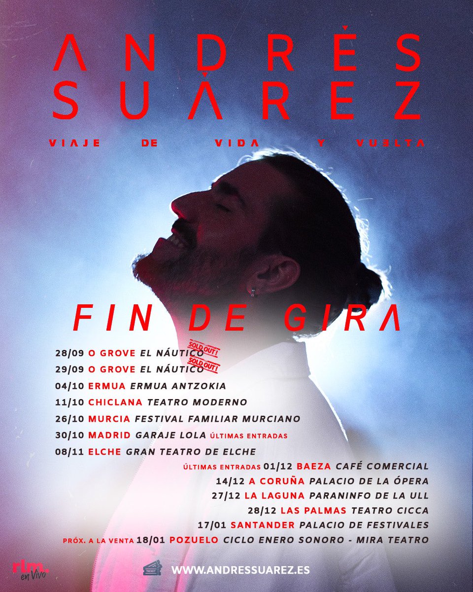 cada noche. 
 
Este es el listado de lugares y horas donde decirnos hasta pronto. 

Penúltimo vals, que aún desvela Benijo el crisol de los santos. 
 
>V<
<a href="/Rlm_es/">sara candado</a> es <a href="/WarnerMusicES/">Warner Music Spain</a> <a href="/warnerchapspain/">warnerchappellspain</a>