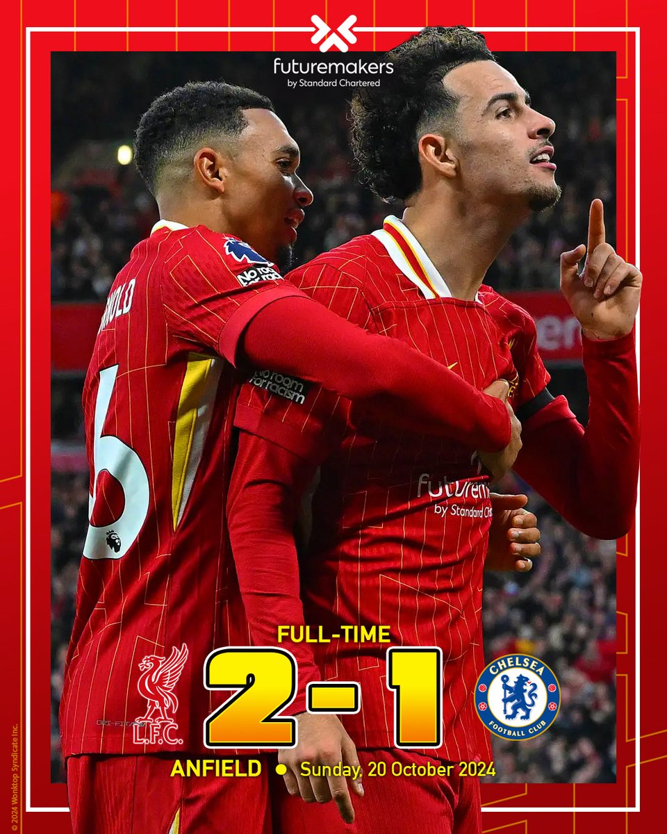 matiaskris's tweet photo. TOP OF LEAGUE!!! #LFC 
#LIVCHE #Anfield #Matchday08 #PremierLeague https://t.co/xA7s3srXHw