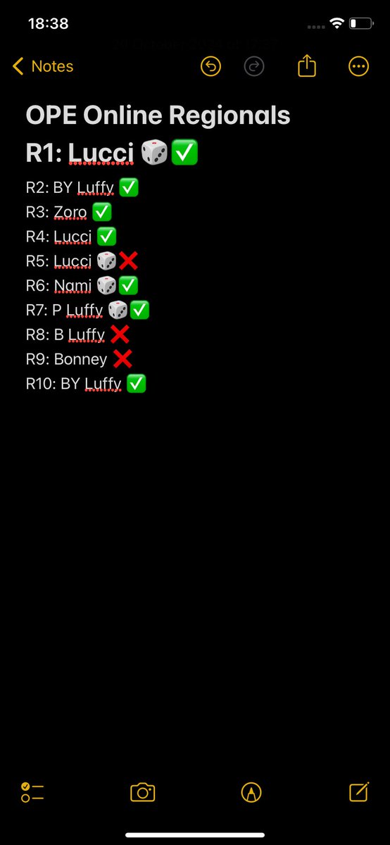 JamilDeanTriaa's tweet photo. One Piece OPE Online Regionals today.
Record: 7-3 with Lucci.
Provisional standing: 59th

Good for top 64 all going well. Starting 6-1 losing two rounds on the bounce was rough though. Matchups below. https://t.co/2VMduUDM6j