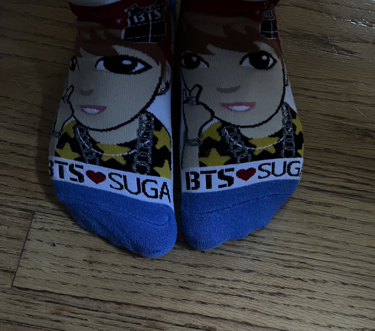 michmoe85's tweet photo. Wearing my Suga socks today!

#BTSis7 https://t.co/phlAlutfBP