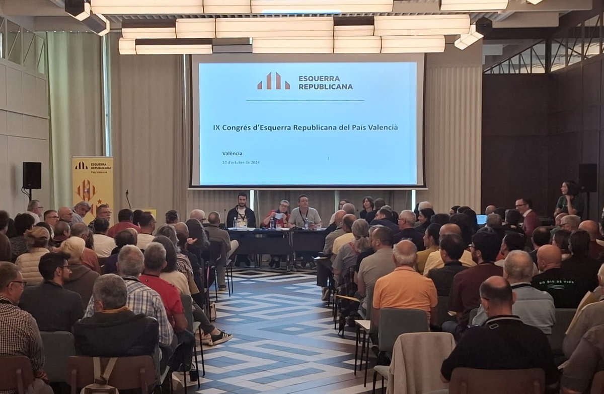 ERPV_Horta's tweet photo. 🟡 Avui hem celebrat el IX Congrés d'Esquerra Republicana del País Valencià

🗳️ @Josep_Barbera, com a president, i @reisjuan com a secretària general, lideraran la direcció en aquesta nova etapa del nostre partit sobiranista valencià. https://t.co/s0jorth21s