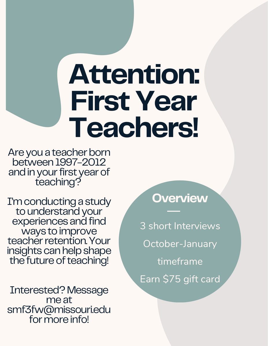 I’m recruiting participants for my dissertation! If you meet these criteria, I’d love to interview you. Mizzou has approved my funding, so participants will earn a $75 gift card.