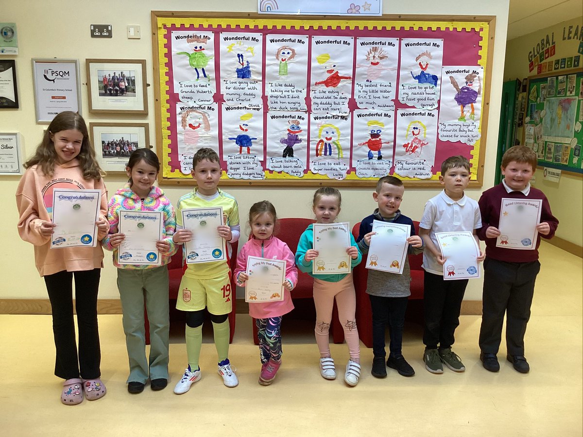 Congratulations to our ‘Super Seven’ pupils this week, who received their certificates for working to achieve their personal best, excellent listening well or for following instructions. Well done, children! 👏👏👏
