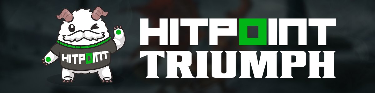 Exciting news for the CZ/SK Wild Rift community! After months of preparation, I'm thrilled to announce our latest project - HITPOINT TRIUMPH.

Building on the success of @Hitpointcz LEGENDS #8, we’ve teamed up with guild leaders and <a href="/PurgeTournament/">The Purge Tournament Official</a> to create a competitive space.
