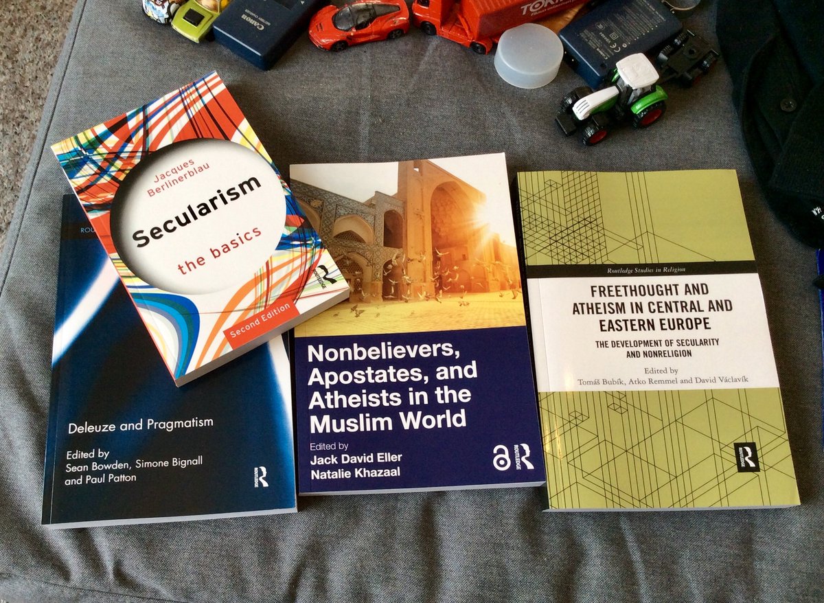 Manuscript review compensation: a selection of #secularism, #nonreligion, and #atheism books plus an edited volume on Deleuze and pragmatism.
