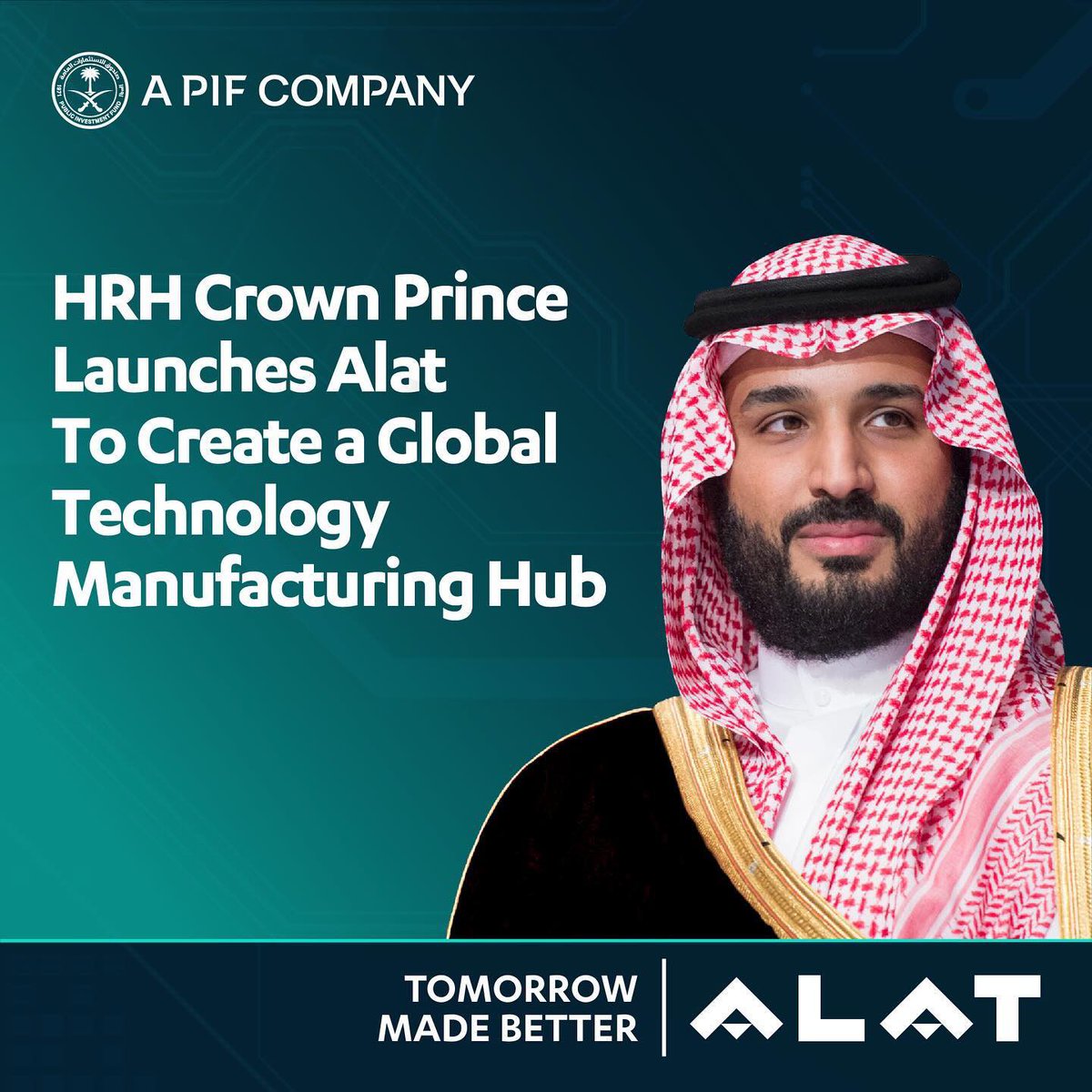 SASPJBC's tweet photo. #Alat will create a global technology manufacturing hub in Saudi Arabia powered by clean energy and transform global industries across seven business sectors.
#TomorrowMadeBetter #MISKHub @News_UNESCWA @FaisalJAbbas
#aPIFcompany #SaudiVision2030 #PIF #Riyadh #GLTRCORE #GTMHub #SaudiBusinessCouncil @PIFSaudi #SaudiProjects #Saudi #SaudiArabia