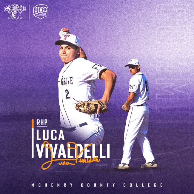 Luca Vivaldelli (@lucavivaldelli) on Twitter photo I am excited to announce my commitment to Mchenry County College to continue my athletic and academic career! I want to thank my family, coaches, and teammates for all their support. I also want to thank Coach Wacker for this opportunity. <a href="/McCoBaseball/">McHenry County Baseball</a> <a href="/JaredWackerMCC/">Jared Wacker</a> I am excited to announce my commitment to Mchenry County College to continue my athletic and academic career! I want to thank my family, coaches, and teammates for all their support. I also want to thank Coach Wacker for this opportunity. <a href="/McCoBaseball/">McHenry County Baseball</a> <a href="/JaredWackerMCC/">Jared Wacker</a>