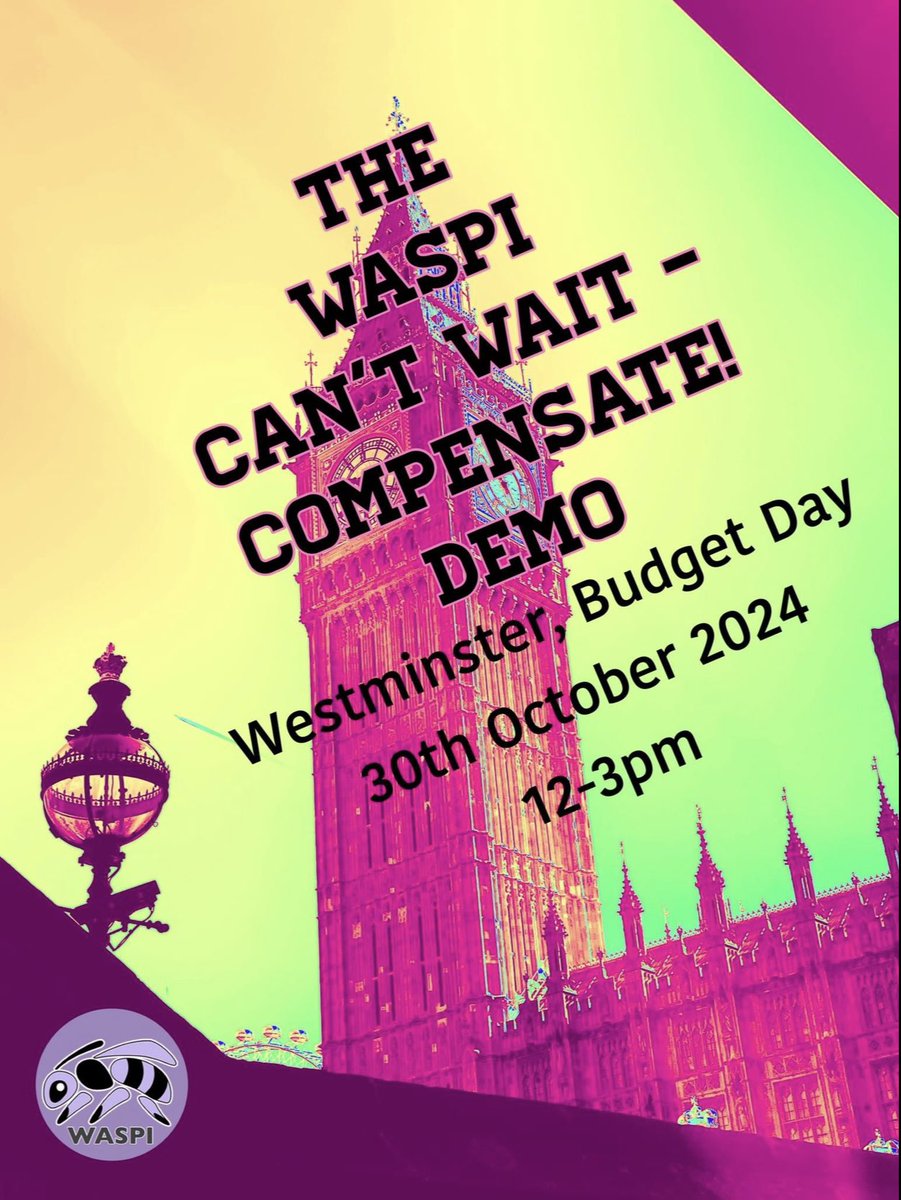 Please repost to support our 'WASPI Can't Wait - Compensate!' demo in Parliament Square on 30/10 
<a href="/southessexwep/">South Essex WEP</a>
3.6 million #1950swomen , around 11,000 in #Southend are still waiting for Govt to do the right thing &amp; pay compensation for proven injustice. #WASPI #notgoingaway