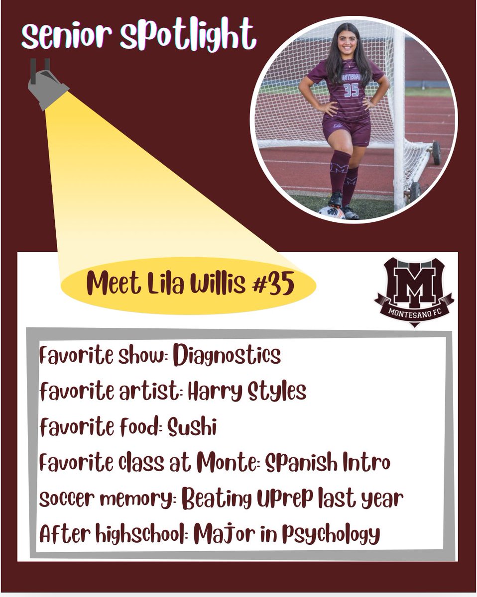 Our next senior to be in the spotlight is Lila Willis. Lila has been with us all four years of her high school career and she is a great teammate who works extremely hard to make herself better but more importantly helps her teammates be better. Thank you Lila!