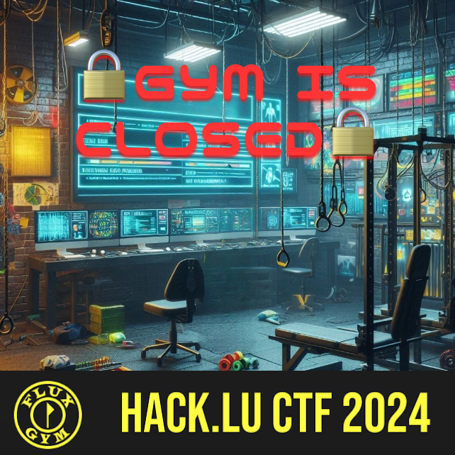 FluxFingers (@fluxfingers) on Twitter photo Gym is closed - Hack.lu CTF 2024 is over! Thanks for playing, we hope you had fun!
Congratulations to everybody who solved challenges and especially the winners:
🥇KuK Hofhackerei
🥈Kalmarunionen (<a href="/kalmarunionenDM/">Kalmarunionen</a>)
🥉organizers (<a href="/0rganizers/">organizers</a>)
See you next year! Gym is closed - Hack.lu CTF 2024 is over! Thanks for playing, we hope you had fun!
Congratulations to everybody who solved challenges and especially the winners:
🥇KuK Hofhackerei
🥈Kalmarunionen (<a href="/kalmarunionenDM/">Kalmarunionen</a>)
🥉organizers (<a href="/0rganizers/">organizers</a>)
See you next year!