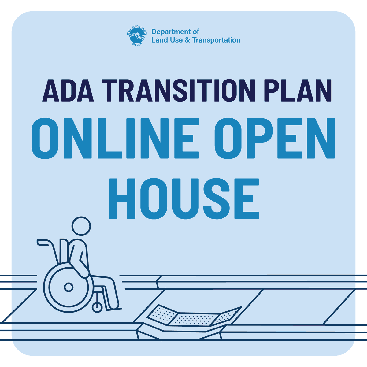 WashcoOregon's tweet photo. Walk and roll along Washington County streets? Comment on our ADA Public Right-of-way Transition Plan Phase I open house through Oct. 27.
https://t.co/BJXBrIEmel
#WashCo
#ADA https://t.co/uVG9lccdf5