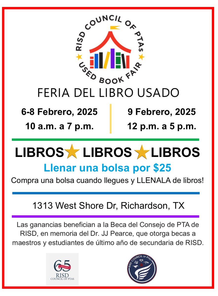 risdpta's tweet photo. Save the Date!!! #UBF #RISD #RISDBeTheOne @RichardsonISD @LIBRARIESinRISD https://t.co/IZDzHpc6nM