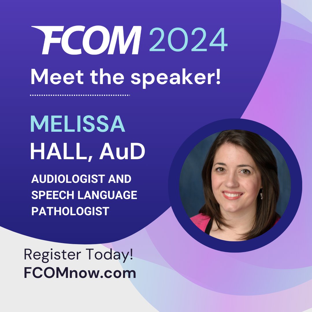 MedAudPro's tweet photo. **Speaker Spotlight** Dr. Melissa Hall, Au.D. will represent the University of Florida during #fcom2024. She is part of the University Grand Rounds session. Dr.Hall, Au.D is the audiology coordinator of the cochlear implant team at UF Health. 

Register today at LINK IN BIO https://t.co/8Pus2aVmnM