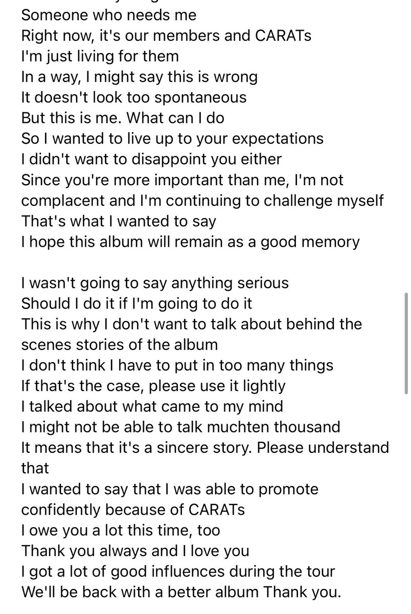 minghaocheol_'s tweet photo. woozi's long message.... 

oh my god woozi 😭😭😭😭😭 we love u https://t.co/gkzFplgZ4G