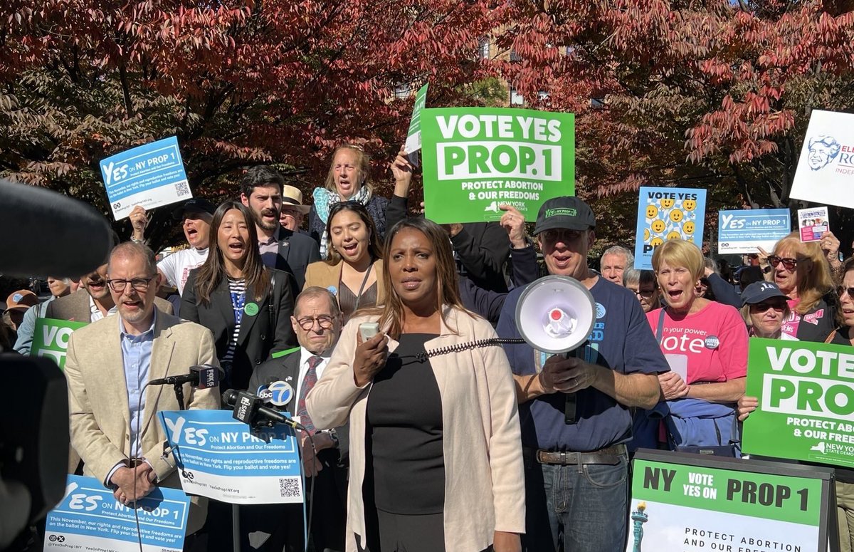 It's a beautiful day in the West Village to remind New Yorkers that abortion is on the ballot.

Vote "YES" on Prop 1 to enshrine the right to abortion in our state constitution and make sure it's always protected in New York.

It's your body, and it should always be your choice.