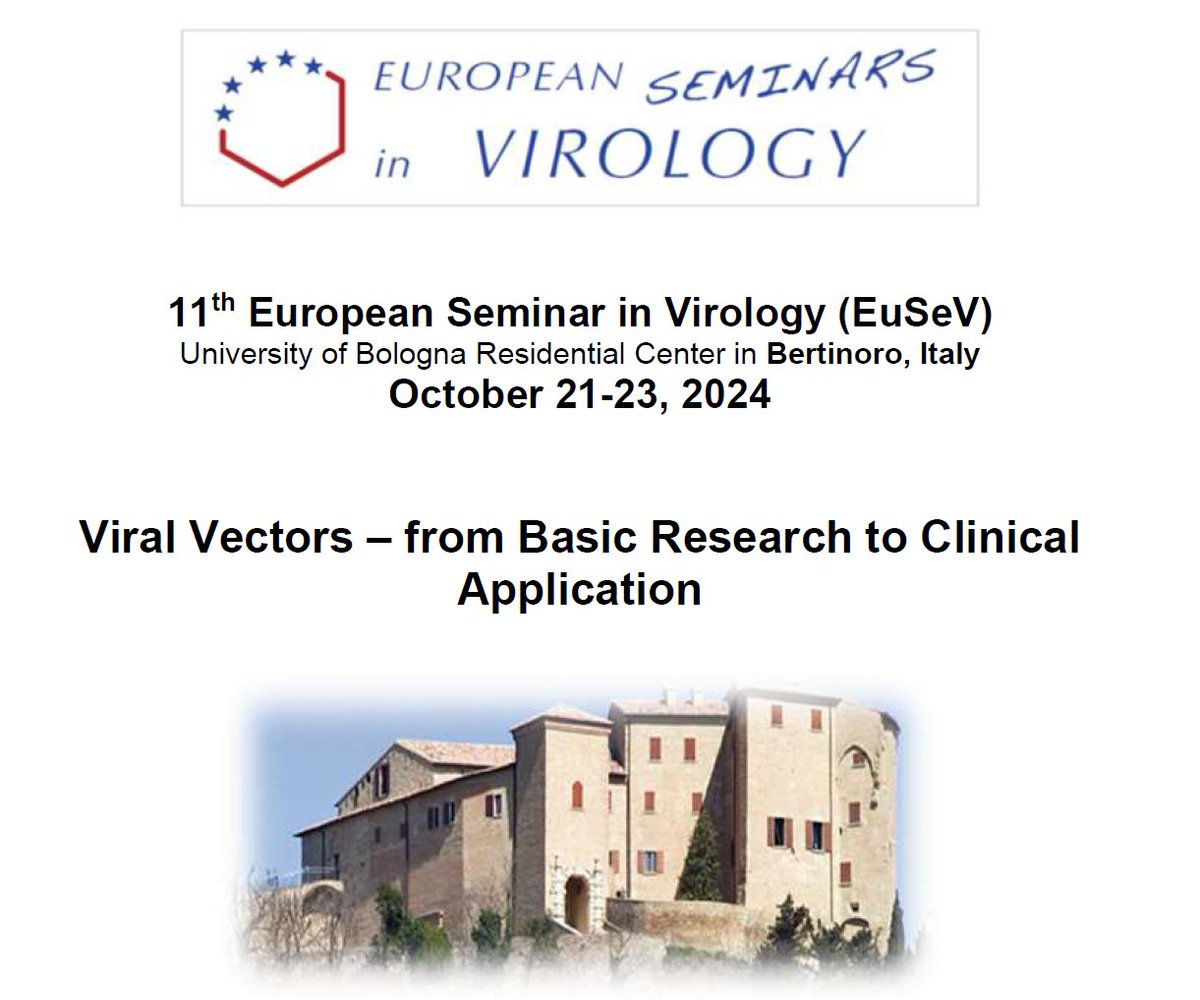 I'm traveling to Italy to attend this year's edition of EU Seminars in Virology. I will be sharing our newest data on CMV as vaccine vector in a meeting that actually focuses on viral vectors. Thanks to the organizers for the invitation, I'm looking forward to the discussions. 🧪