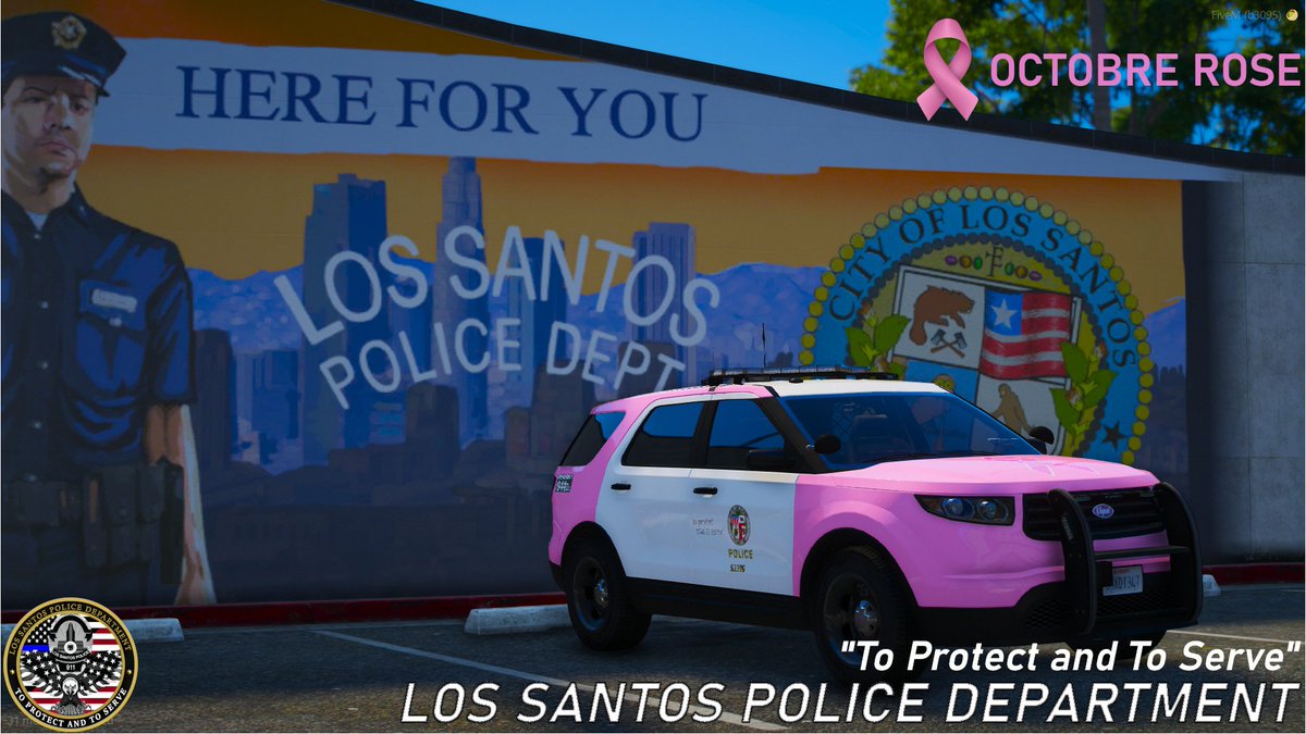 LSPD_SADoJ's tweet photo. 🚓💗 Le LSPD se met à l'heure de #OctobreRose ! 

Un de nos véhicules de patrouille se pare de rose tout au long du mois pour sensibiliser à la lutte contre le cancer du sein. 
Un petit geste pour une grande cause. 🎀

#LSPDSolidaire #LutteContreLeCancer #OctobreRose2024 https://t.co/32MJKMtHZO