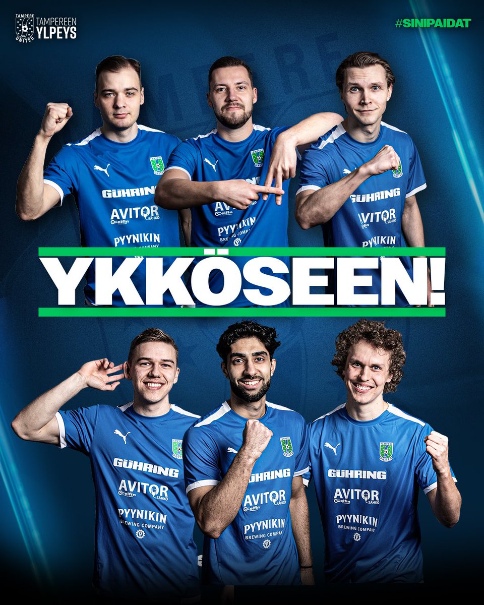 Tänä vuonna viimeinkin! Ykköseen! Nyt saa juhlia! #sinipaidat #kakkonen