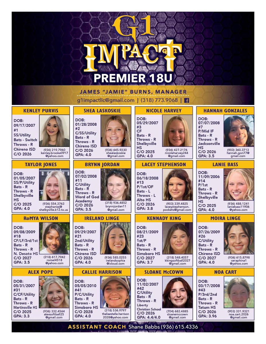 g1impact1's tweet photo. BIG exposure weekend 

3:00 PM vs. Austin College
6:00 PM vs Hill College

Sunday October 20th

10:30 AM vs. Howard Payne Univ.
12:00 PM vs. Unity CTX https://t.co/G9R13mCAfF