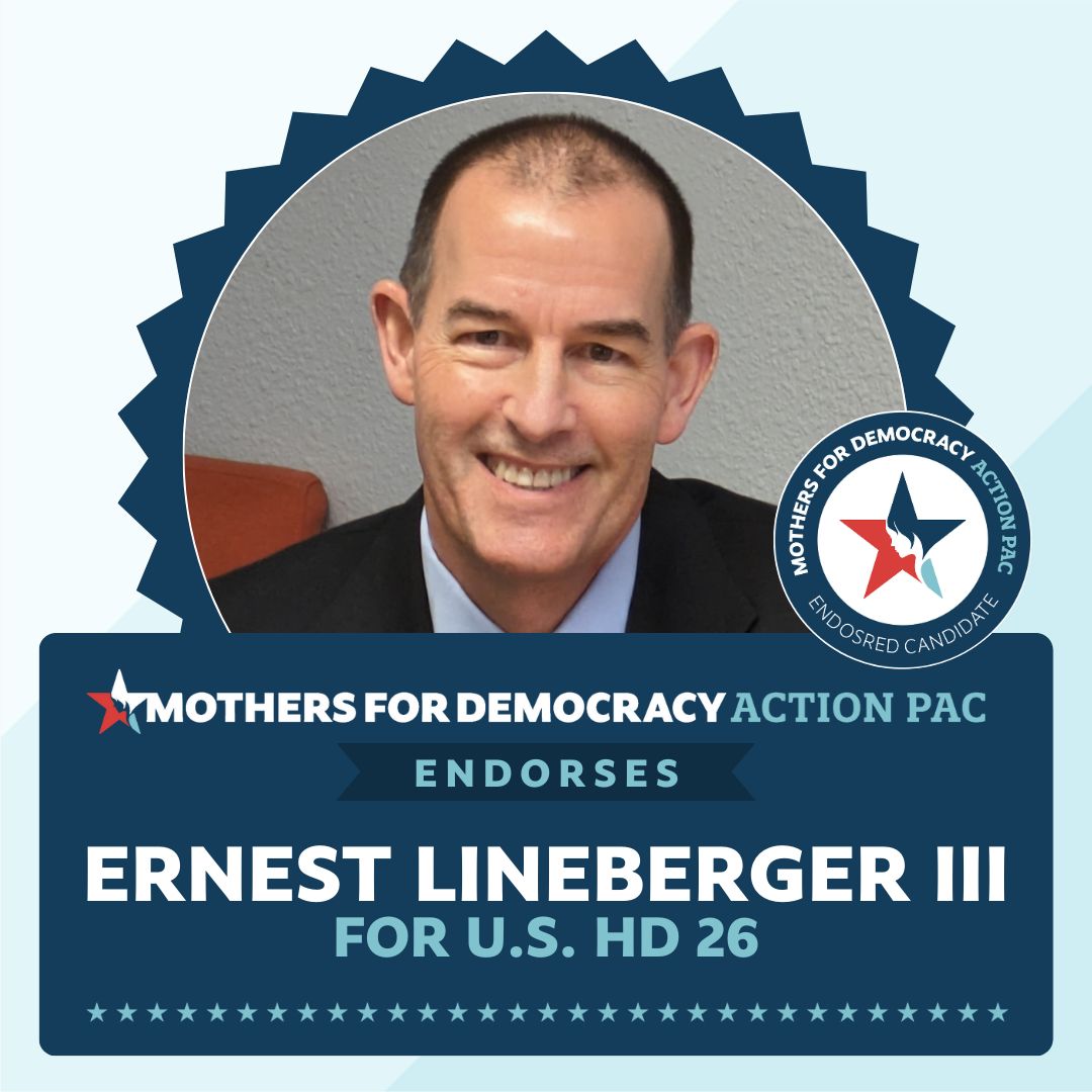 We're so proud to endorse Ernest Lineberger III for U.S. Congress, TX 26! Make sure to cast your vote on or by November 5th!