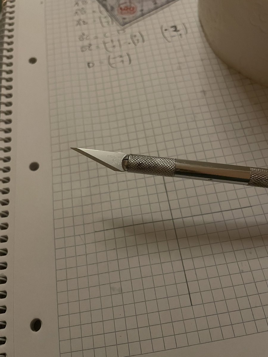 stole this scalpel from school, im the happiest woman alive 😼😼😼