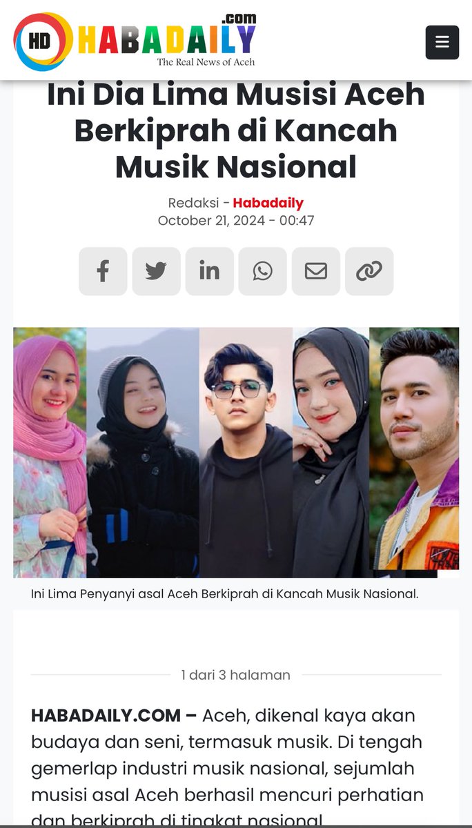 Ini Dia Lima Musisi Aceh Berkiprah di Kancah Musik Nasional habadaily.com/2024/10/21/ini…

#qemilzain #musisiaceh