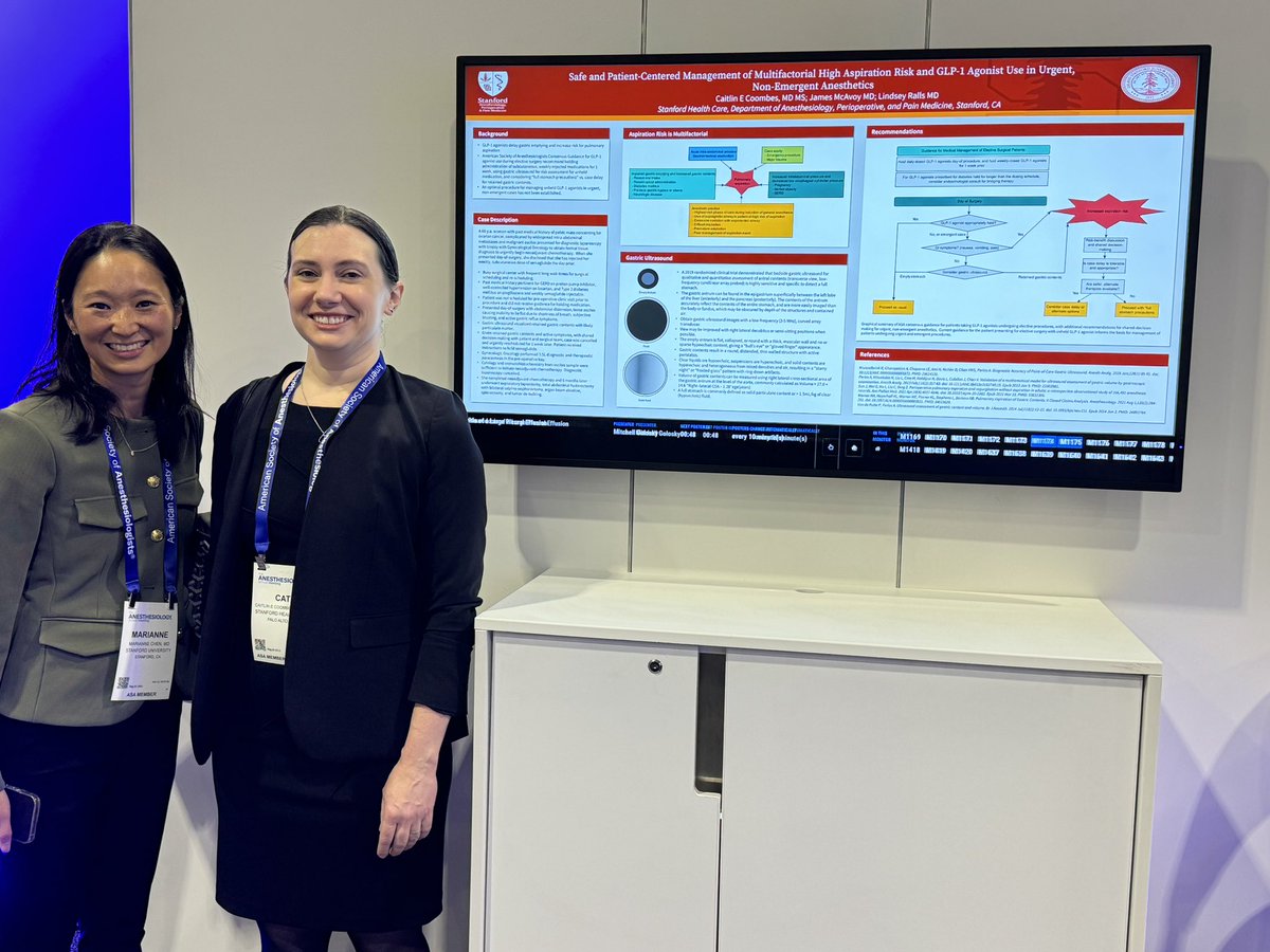 Excellent representation by our <a href="/stanfordanes/">Stanford Anesthesiology</a> residents at #ANES24