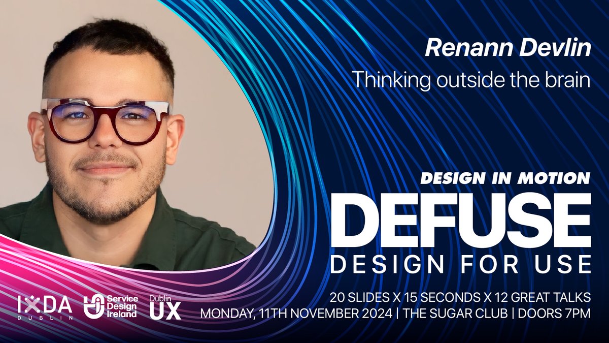 defuseDublin (@defusedublin) on Twitter photo Renann Devlin dives into designing for neurodiversity and how inclusive design can unlock creativity for all.
Come to Defuse - Design for Use on Mon, 11 Nov | <a href="/sugarclubdublin/">The Sugar Club</a> | Doors 7PM | Free
More details at defuse.ixd.ie #IrishDesignWeek2024 <a href="/DCCIreland/">Design & Crafts Council Ireland</a> Renann Devlin dives into designing for neurodiversity and how inclusive design can unlock creativity for all.
Come to Defuse - Design for Use on Mon, 11 Nov | <a href="/sugarclubdublin/">The Sugar Club</a> | Doors 7PM | Free
More details at defuse.ixd.ie #IrishDesignWeek2024 <a href="/DCCIreland/">Design & Crafts Council Ireland</a>