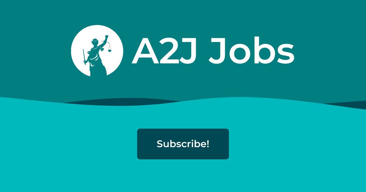 A2J Jobs (@a2jjobs) on Twitter photo 🚨 Join 240+ of your colleagues and get new #A2JJobs in Monday morning's newsletter!
Subscribe 👉 buff.ly/3OVnK72
✨ Featuring:
<a href="/LegalAidJustice/">Legal Aid Justice Center</a>
<a href="/GeorgetownLaw/">Georgetown Law</a>'s Domestic Violence Clinic
<a href="/NMLegalAid1/">NewMexicoLegalAid</a>
<a href="/MassAdvocates/">Massachusetts Advocates for Children</a>
<a href="/NHJustice4All/">NH Justice for All</a>
and more! 🚨 Join 240+ of your colleagues and get new #A2JJobs in Monday morning's newsletter!
Subscribe 👉 buff.ly/3OVnK72
✨ Featuring:
<a href="/LegalAidJustice/">Legal Aid Justice Center</a>
<a href="/GeorgetownLaw/">Georgetown Law</a>'s Domestic Violence Clinic
<a href="/NMLegalAid1/">NewMexicoLegalAid</a>
<a href="/MassAdvocates/">Massachusetts Advocates for Children</a>
<a href="/NHJustice4All/">NH Justice for All</a>
and more!