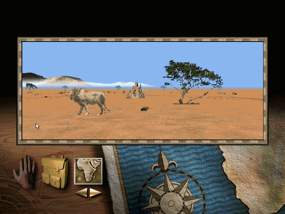 dosnostalgic's tweet photo. Virtual Safari/Survivalβs Virtual Safari (Anglia Multimedia, Televirtual/Anglia Multimedia, 1996) #DOSGameScreenADay https://t.co/8tRKiVRh9e