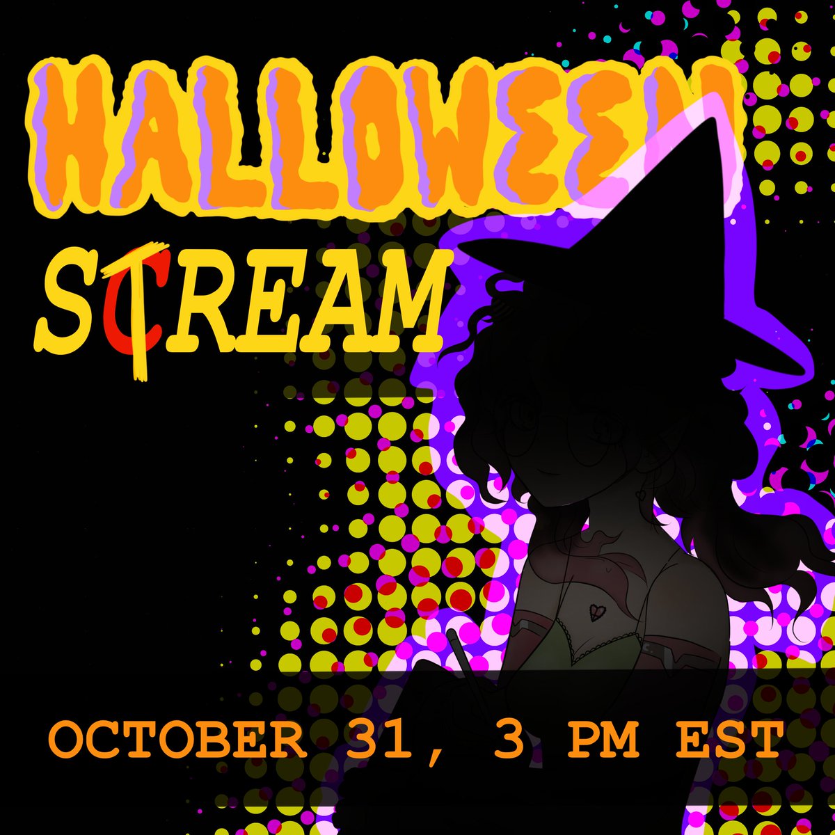 Join me.

#vtubersupportbeam #halloween #audhd #digitalart