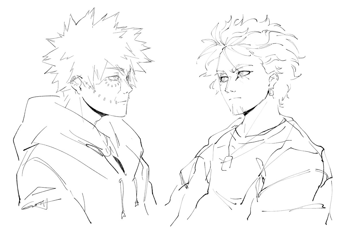 gothamopossum's tweet photo. post-war: they bump into each other at the convenience store at 3am

#dabihawks https://t.co/SfWdtq37KT
