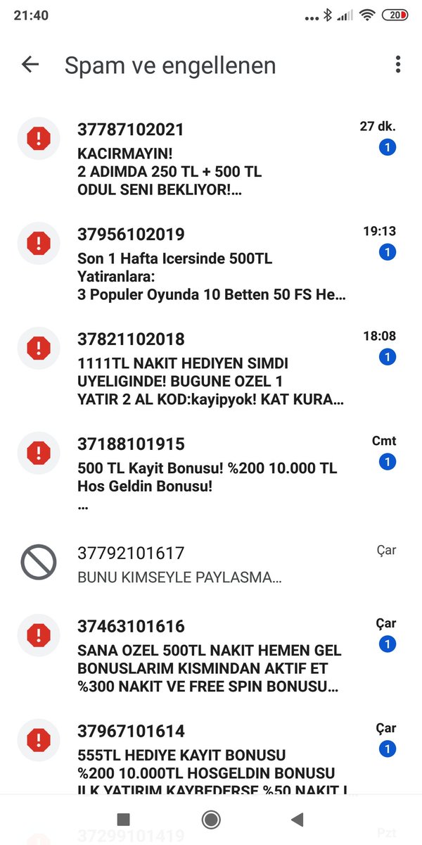 Bu şefersizlerden gelen spam SMS lerin sonu nasıl gelecek ?