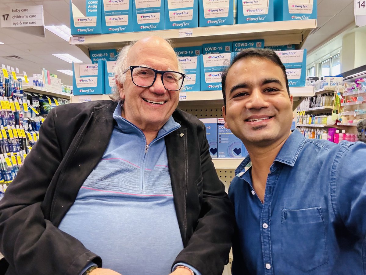 A pleasant surprise at a local CVS store, bumping into a super star of HIV research field - Prof. Rafick-Pierre Sekaly. An extremely accomplished and ambitious scientist! An unplanned meeting quickly turned into an intense scientific discussion and future possibilities.😇❤️✨