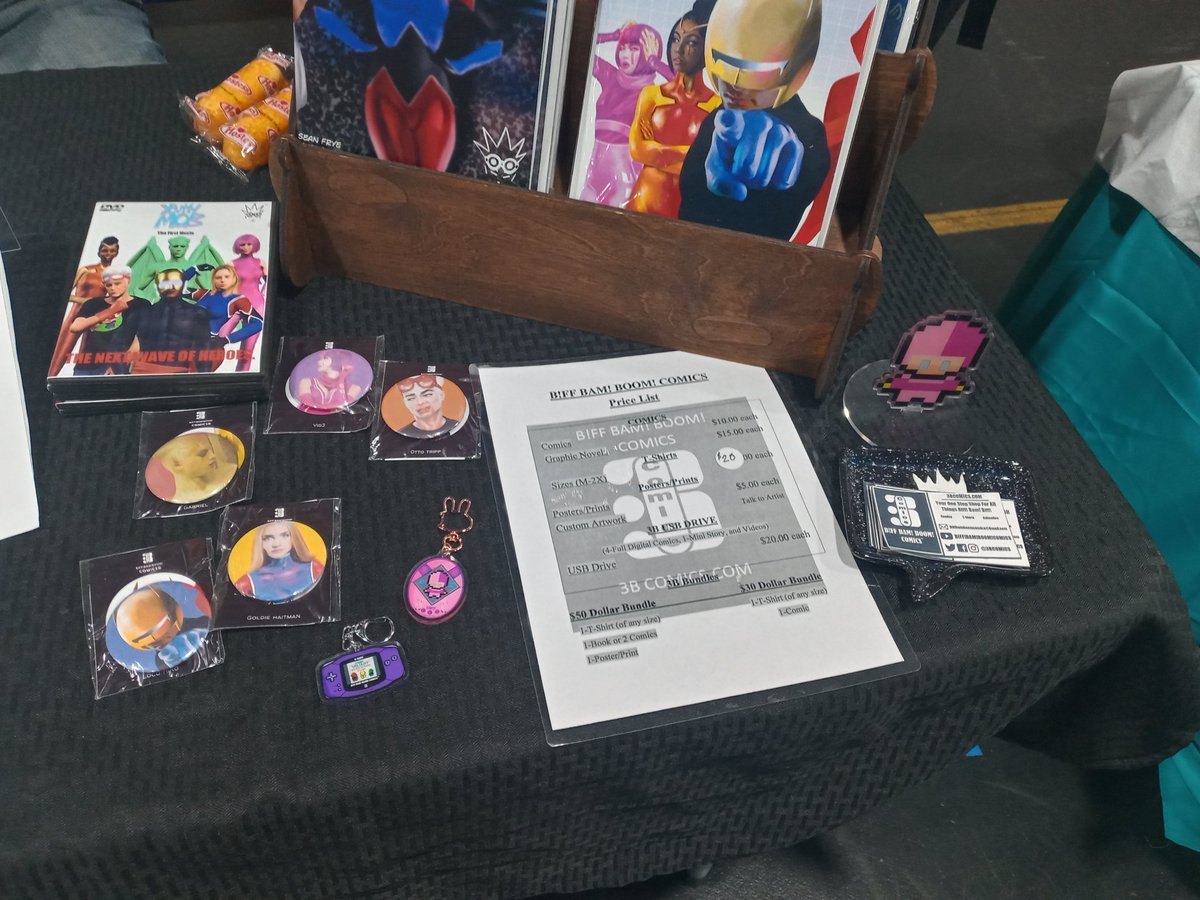 3bcomics's tweet photo. Hanging out at quadcon. Having a great time. #comiccon2024 #indiecomics https://t.co/ZFlrEO6RXj