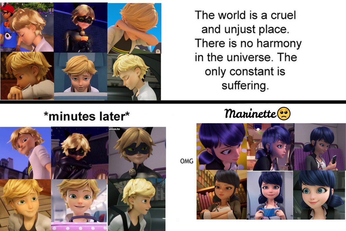 “But Adrien fell in love with Marinette all of a sudden”

This was him during his “Marinette is just a friend” phase btw