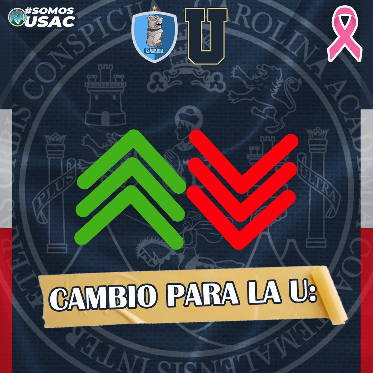 ⏱️ 71’ | Cambio para la U: 

⬆️ José Monroy - Javier Chacón 
⬇️ Lucas Gómez - Carlos Rodríguez 

#VamosU🔵⚪️🔴