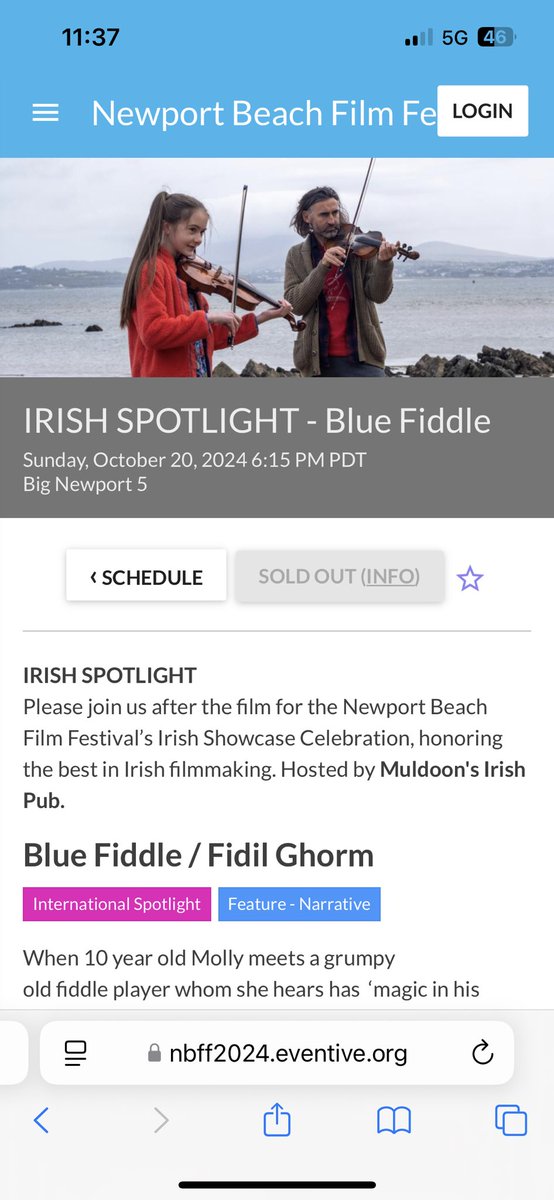 We’ve sold all tickets for Sunday. Good news if you have a ticket already. Bad news if you don’t but some tickets still available for Monday screening at 1pm. So excited. <a href="/TG4TV/">TG4</a> <a href="/ScreenIreland/">Screen Ireland</a> <a href="/CNaM_ie/">Coimisiún na Meán</a> <a href="/nbff/">NewportBeachFilmFest</a> <a href="/NBFFIrish/">NBFF Irish Spotlight</a> #fidilghorm #nbff2024