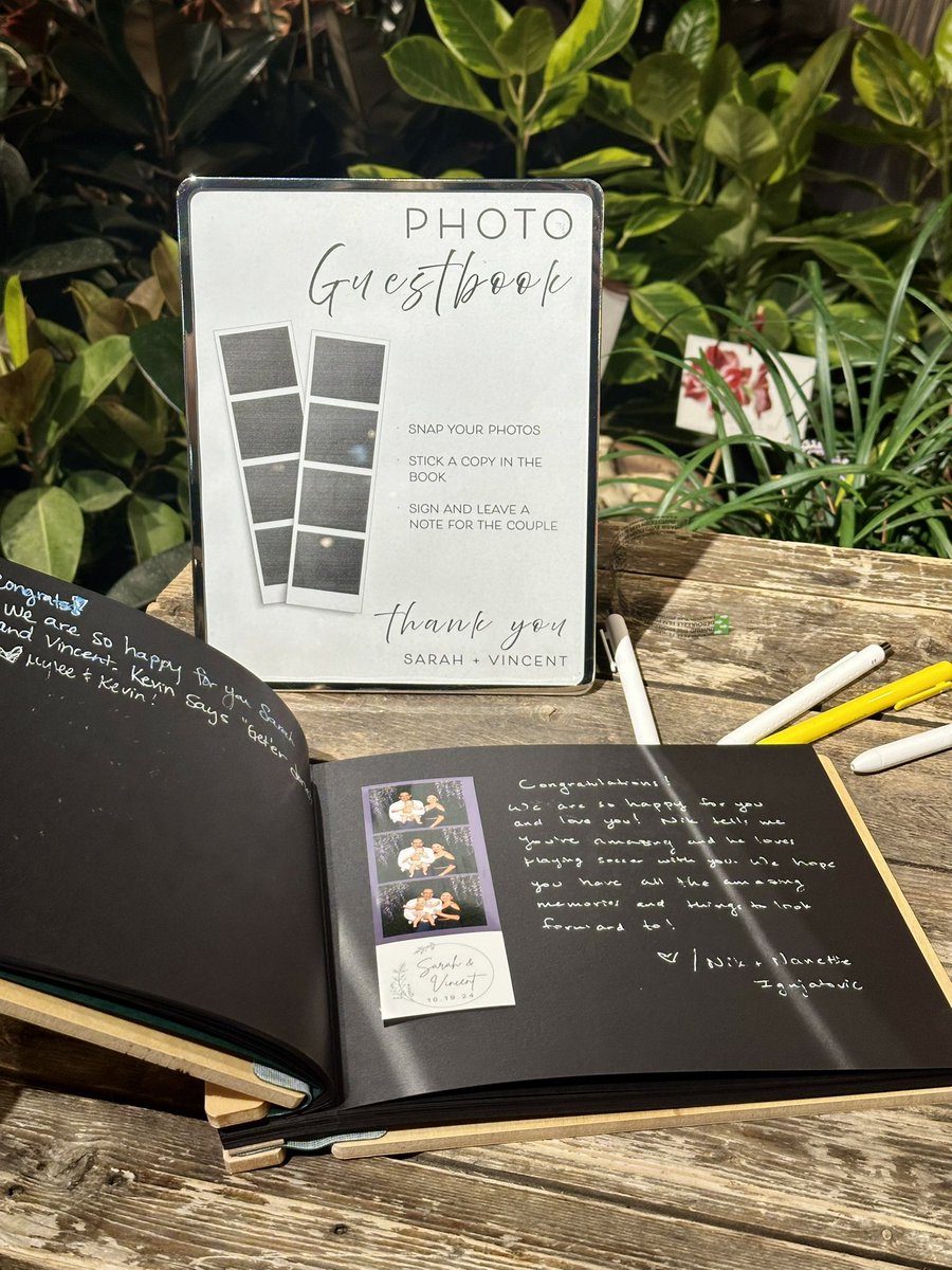 CalicoEvents's tweet image. We love the idea of having your welcome table near the photobooth and letting guests use their photo strips for your guest book! 

#wedding #weddingdiy #photobooth #weddingbooth #weddingphotography #photography